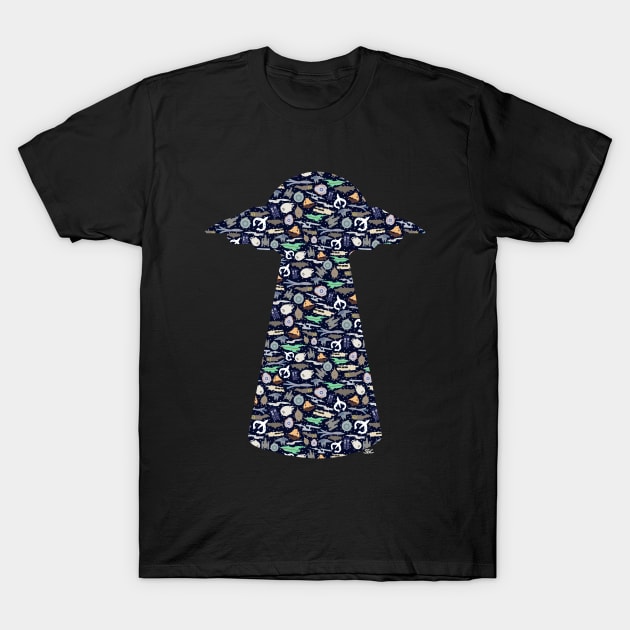 Sci-Fi Space Ships (Shape) T-Shirt by SpectreSparkC